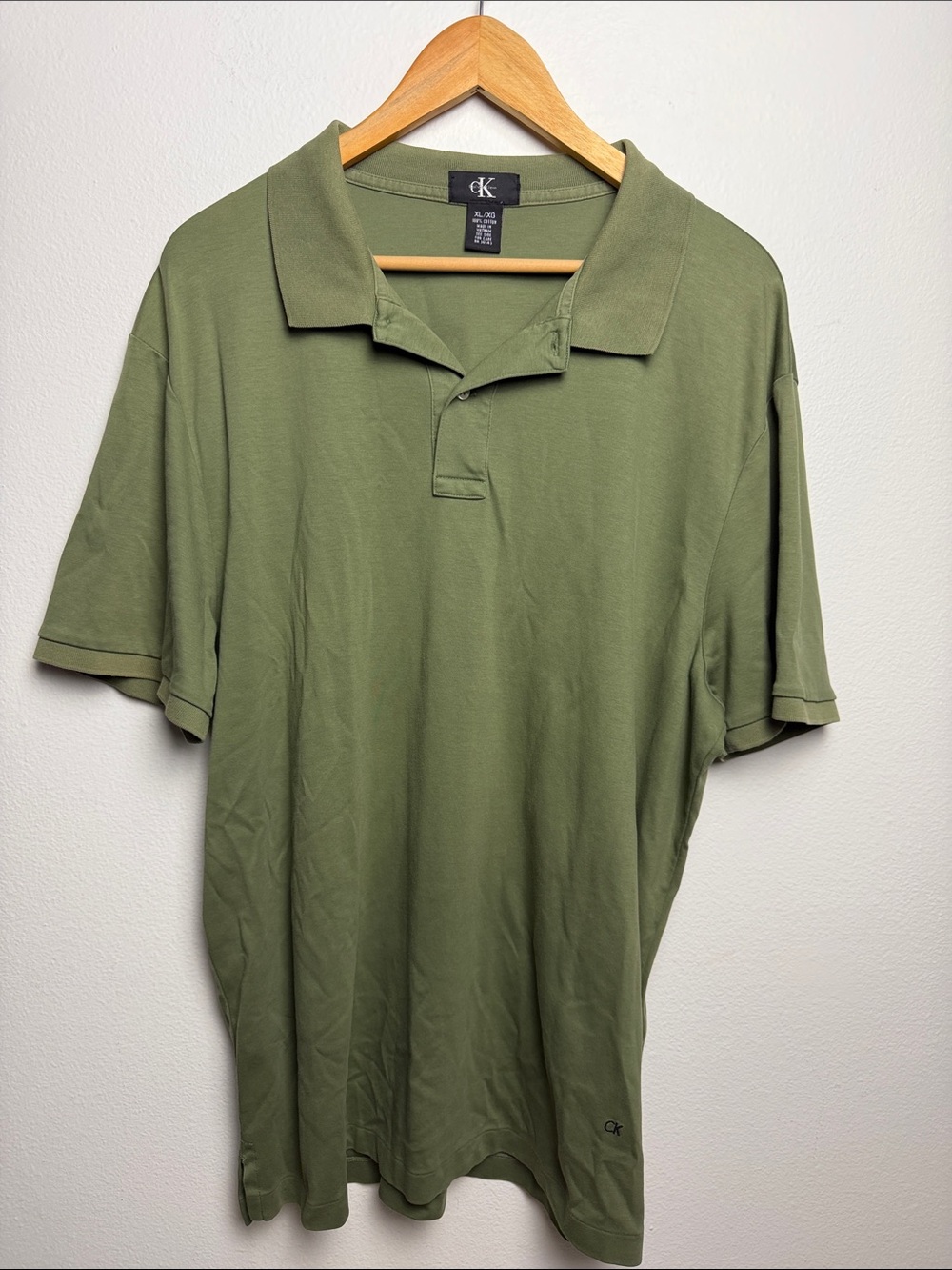 Calvin Klein Green Collared Polo Tee Men’s XL